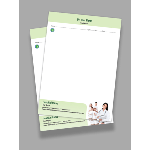 Baby Care Hospital Prescription Pad Design
