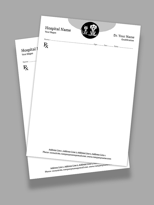 Veterinary Doctor Prescription Pad Design