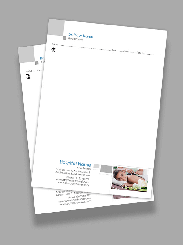 Baby Care Hospital Prescription Pad Design