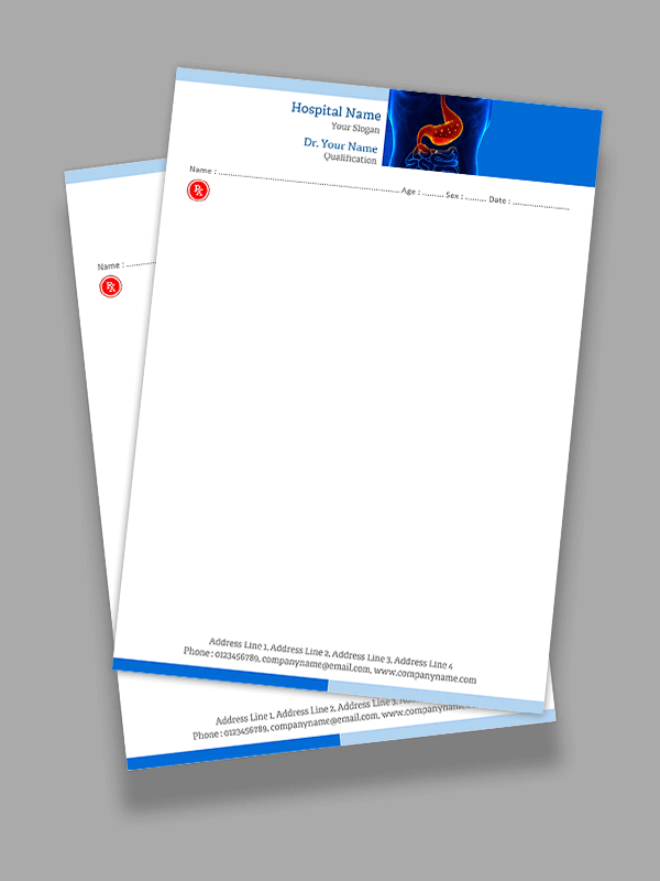 Gastroenterologist Prescription Pad Design