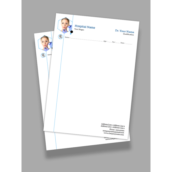 Skin Specialist Prescription Pad Design
