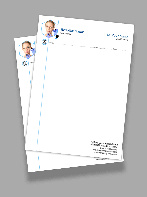 Skin Specialist Prescription Pad Design