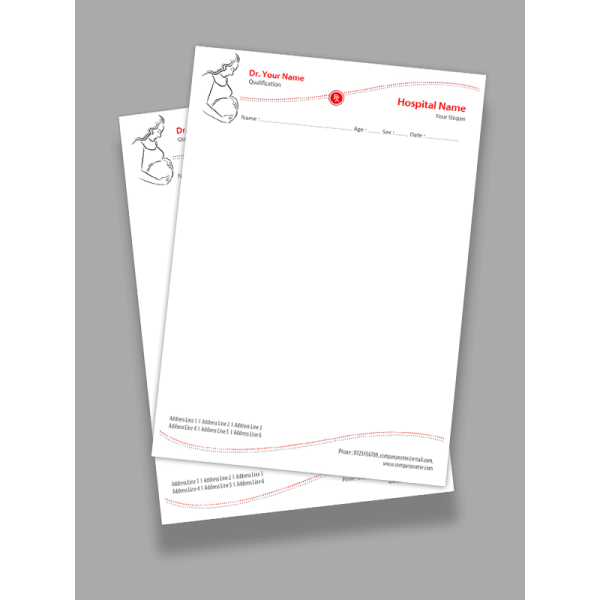 Baby Care Hospital Prescription Pad Design