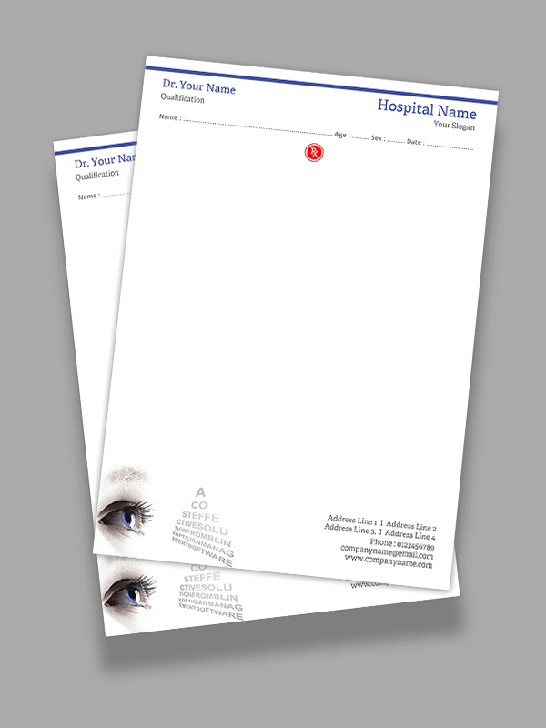Eye Doctor Prescription Pad Design