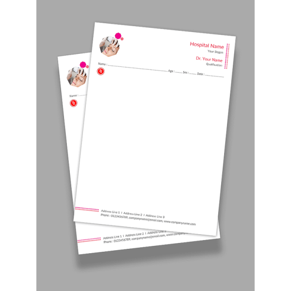 Skin Specialist Prescription Pad Design