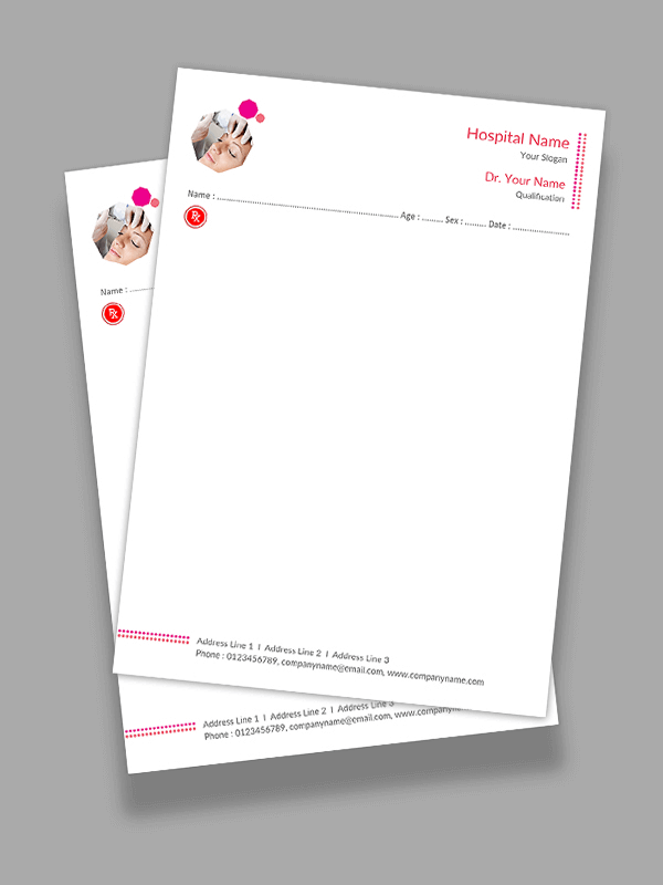Skin Specialist Prescription Pad Design
