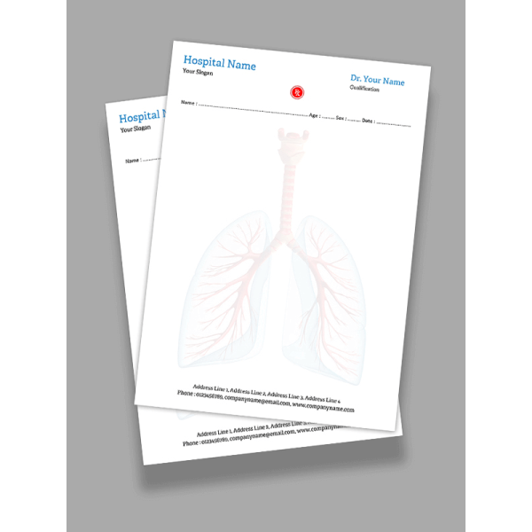 Pulmonologist Prescription Pad Design