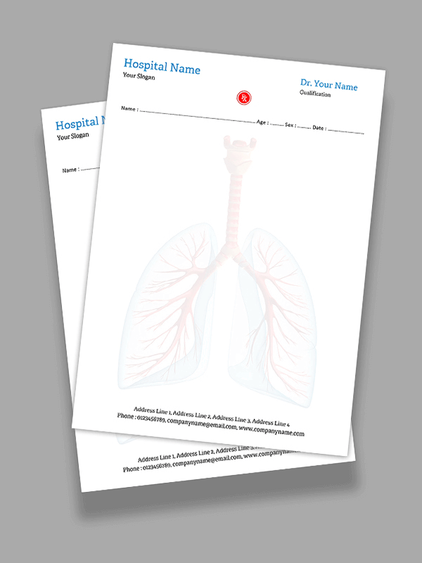 Pulmonologist Prescription Pad Design
