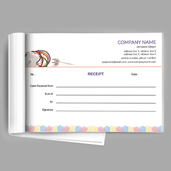 Electricial shop Receipt Design