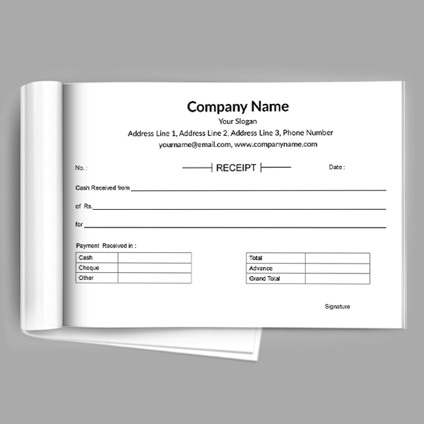 Travels Company  Receipt Design