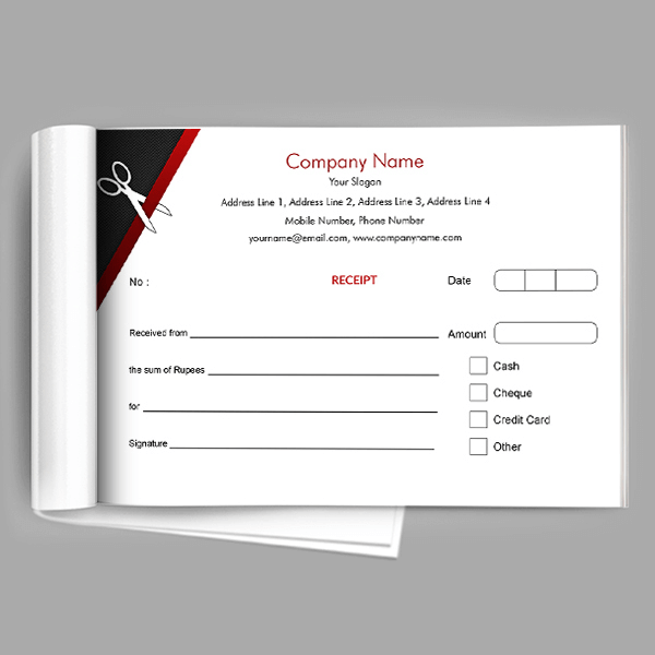 Tailor Shop Receipt Design