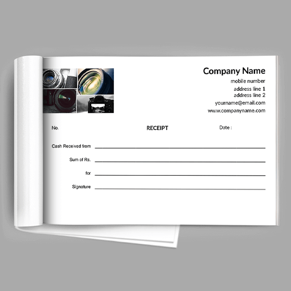 Photgrapher Receipt Design