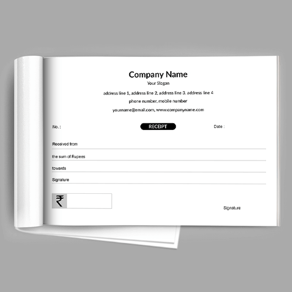 Software Company Receipt Design