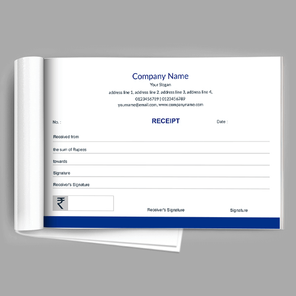 Dark Blue Receipt Book
