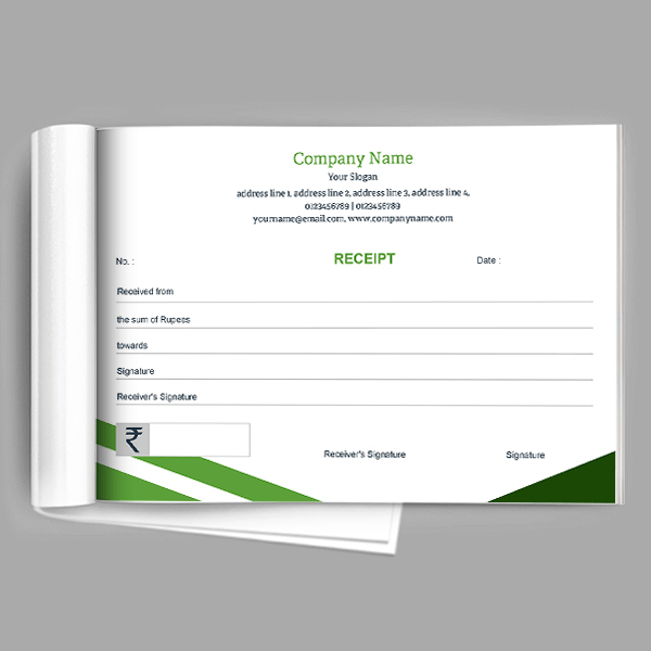 Green Receipt Book
