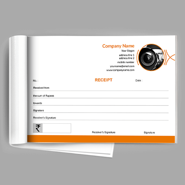 Orange Receipt Book
