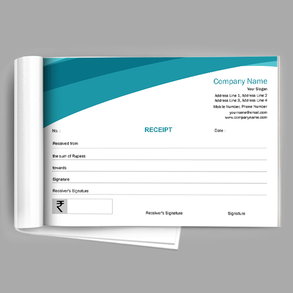 Aqua Receipt Book