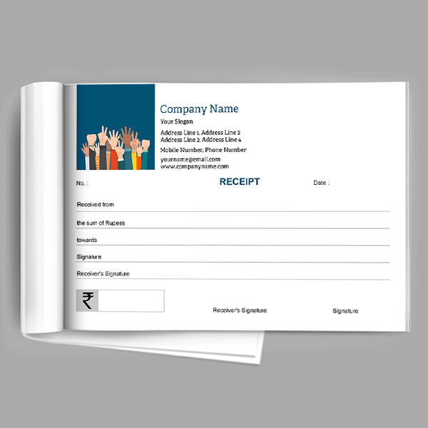 Blue and White Receipt Book