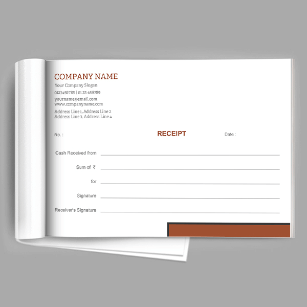 personalized Receipt Book
