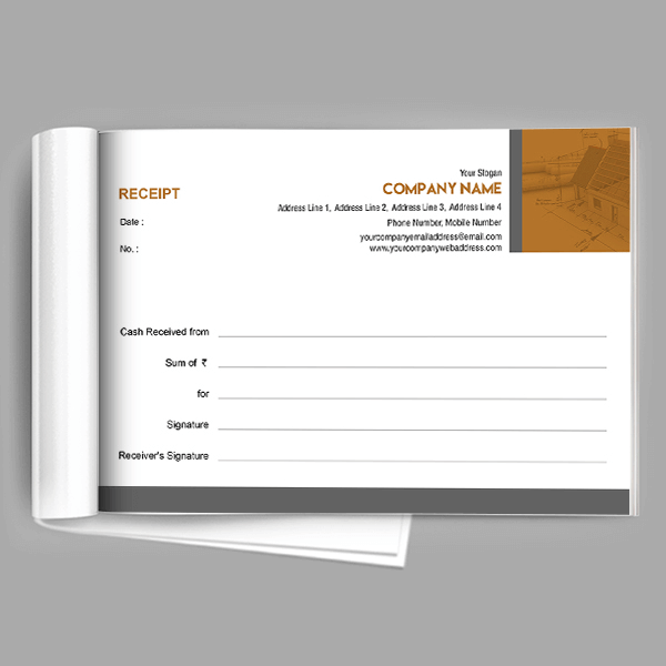 Grey Receipt Book
