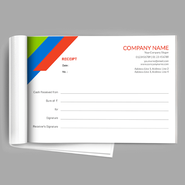Colorful Receipt Book