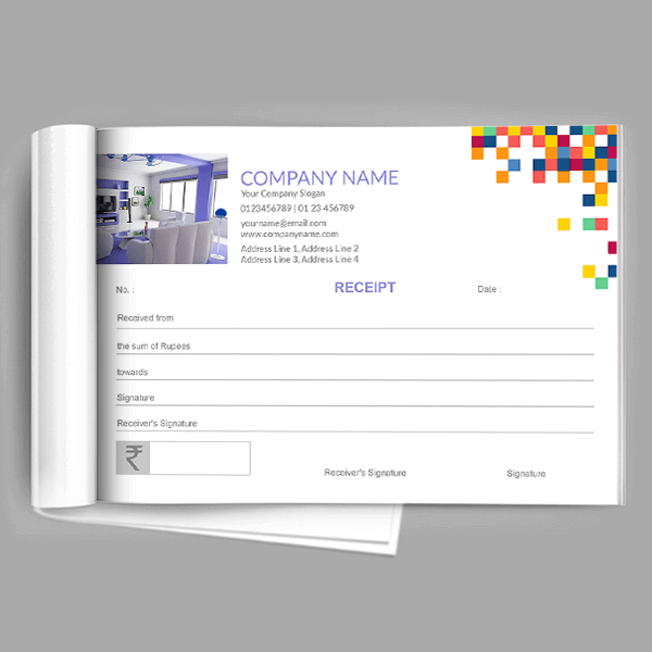 Coloful Pattern Receipt Book