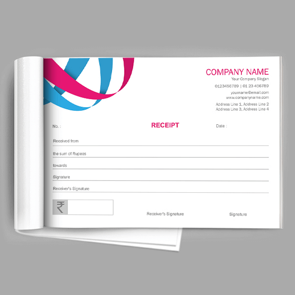 Fitness Center Receipt Book