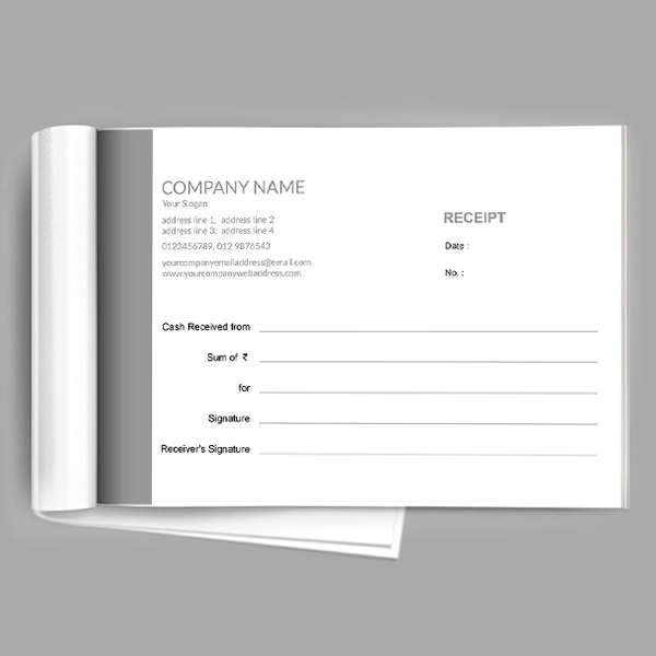 Grey Receipt Book