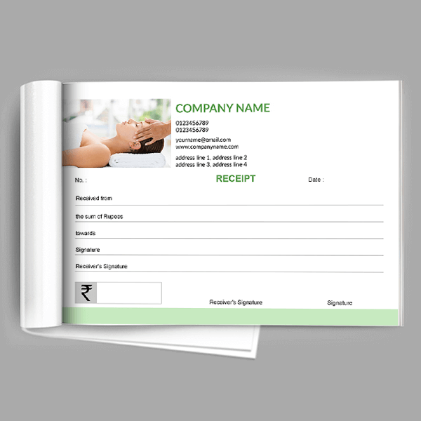 Light Green Receipt Book