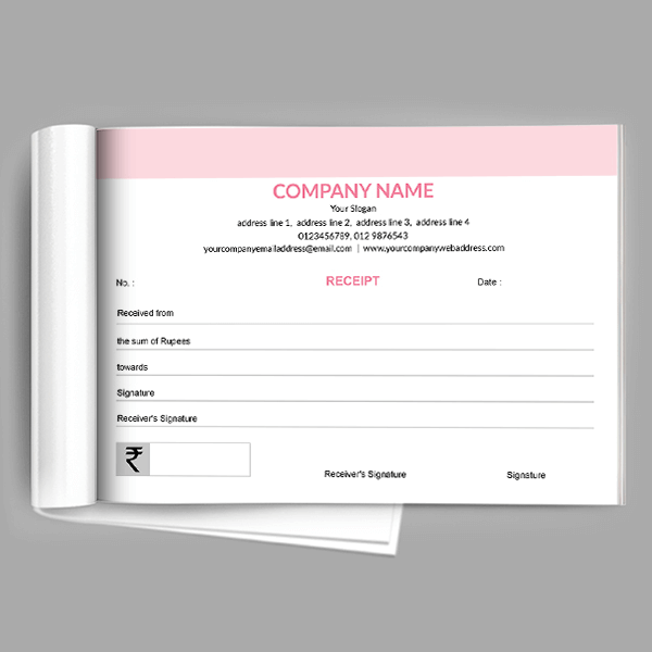 Light Pink Receipt Book