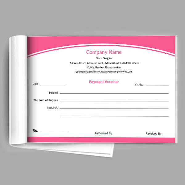 Premium Pink Color Voucher Design