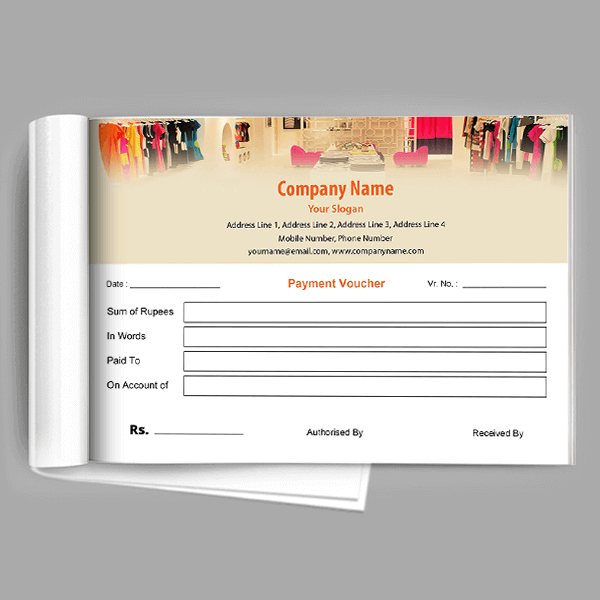 Saree Shop Voucher Design