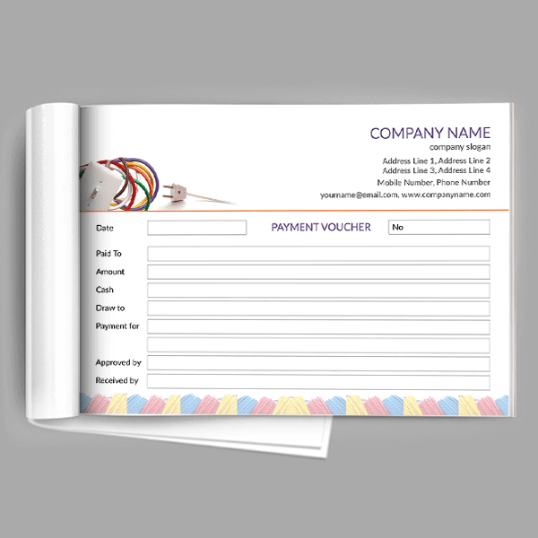 electrical shop Voucher Design