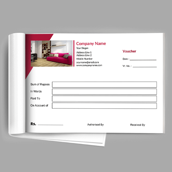 Purple Voucher Book