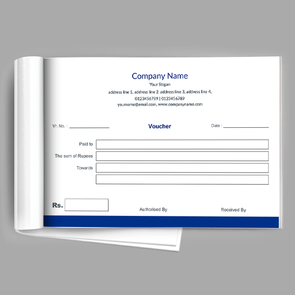 Dark Blue Voucher Book