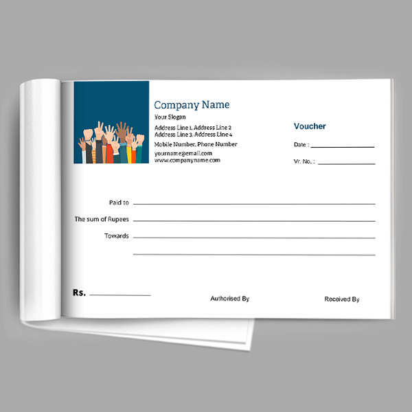 Blue and White Voucher Book