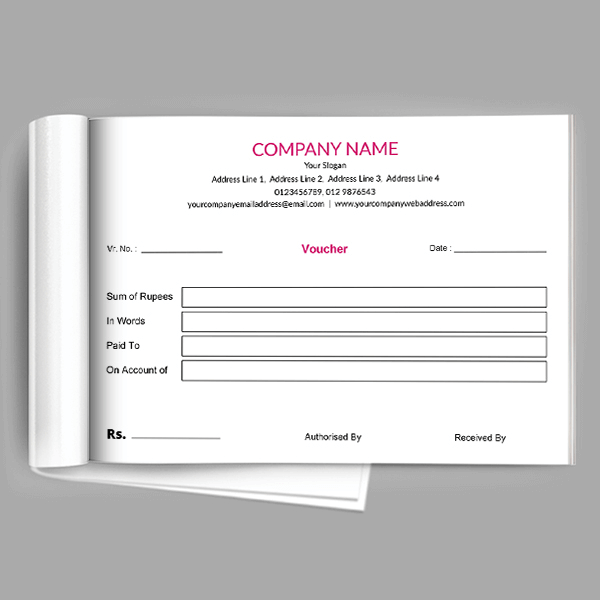 Premium Pink Voucher Book