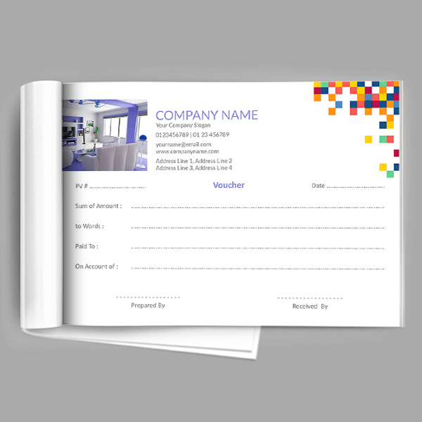 Coloful Pattern Voucher Book