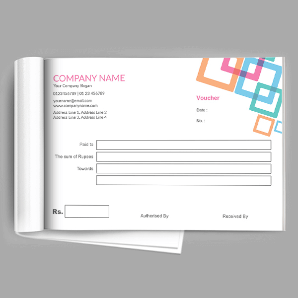 Colorful Pattern Voucher Book