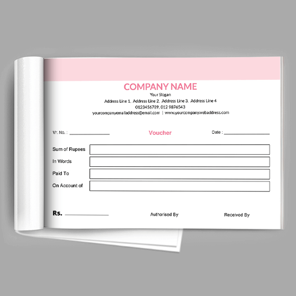 Light Pink Voucher Book