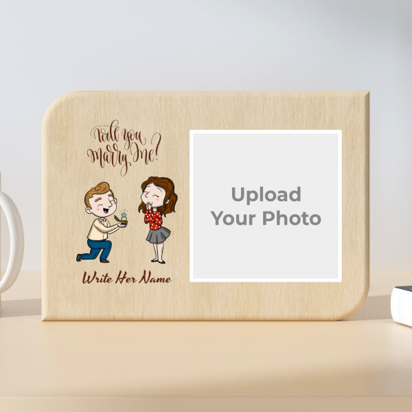 Will You Marry Me Design Landscape Wooden Photo Stand