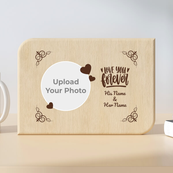 Love You Forever Design Landscape Wooden Photo Stand