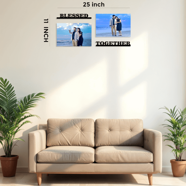 Blessed Together - 2 Photo Acrylic Wall Frame