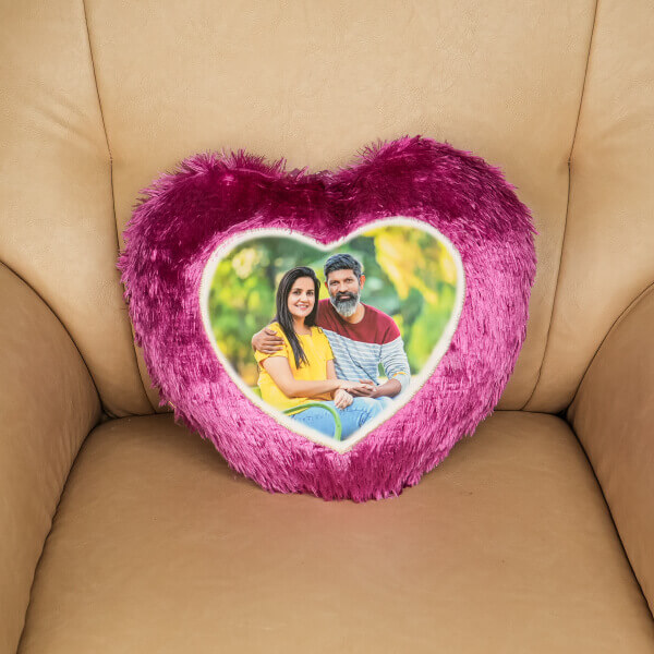 Heart Shaped Fur Pillows 1