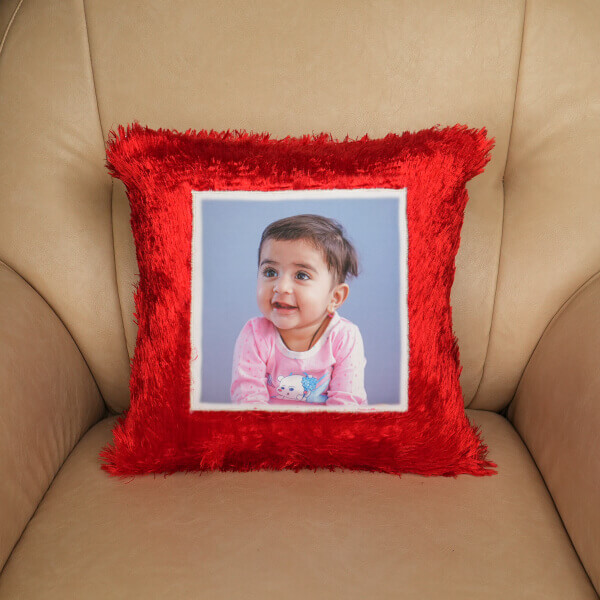 Square Shaped Fur Pillows 1