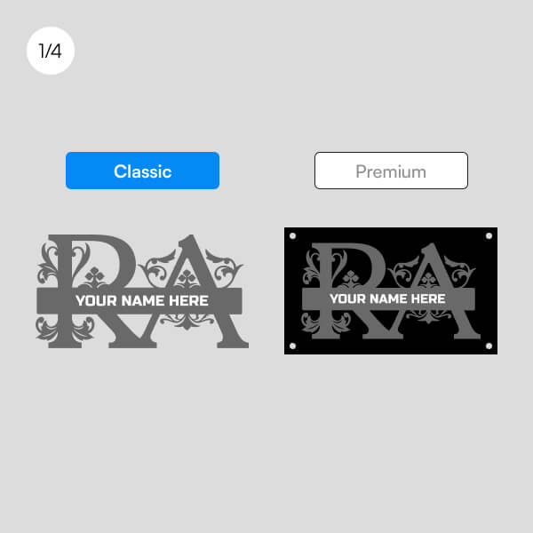 How to Order Royal Couple Nameplates Step 1